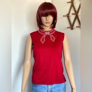 Beta’s Choice Red Sleeveless Top
